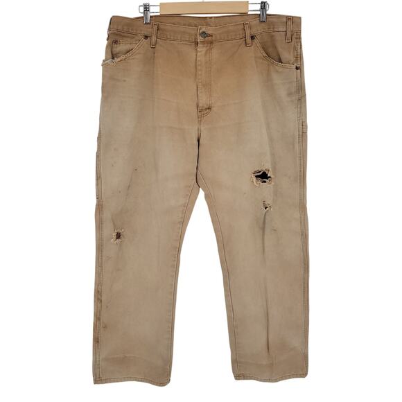 Dickies Thrashed Carpenter Pants Work Wear Distressed Skater‎ Gorp Men's 30 x 29 - Picture 1 of 11